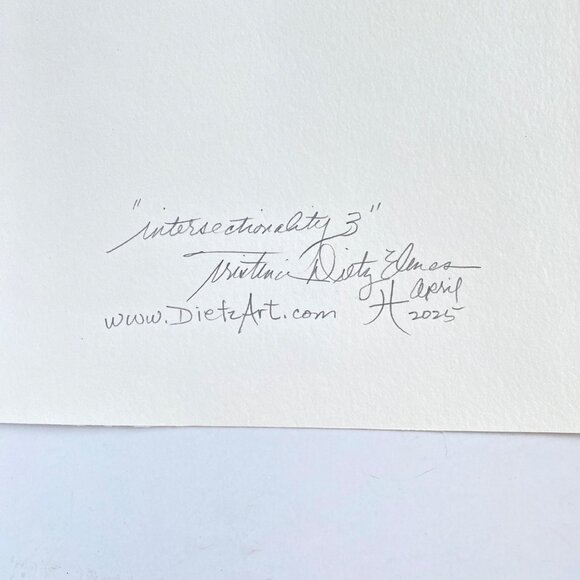 Intersectionality 3 Original Abstract Acrylic Painting 11x14in Mat Frame Ready - Picture 7 of 8